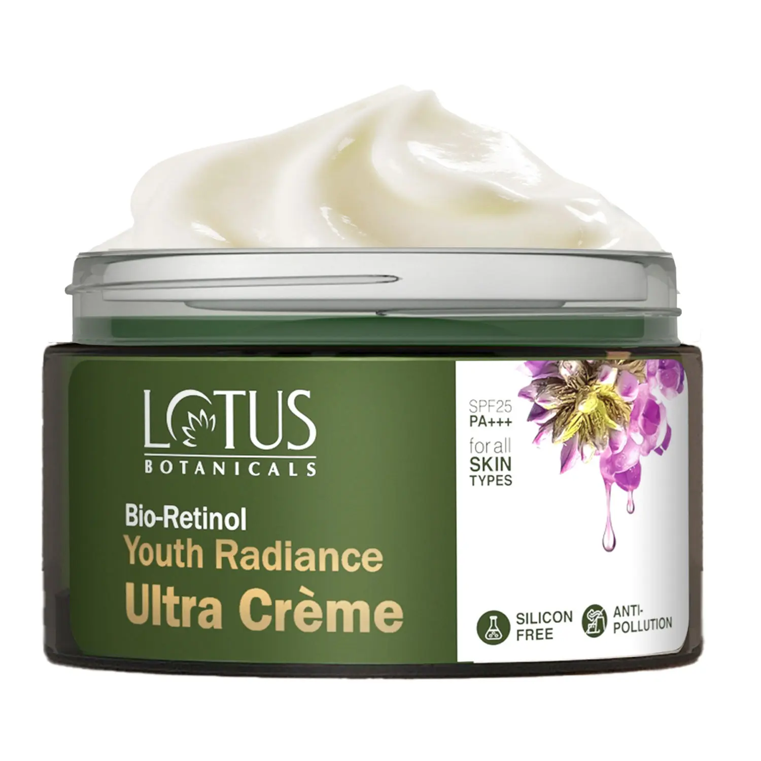 Lotus Botanicals Bio Retinol Youth Radiance Ultra Cream | SPF 25 PA+++ | Preservative Free | For All Skin Types |(50 g)