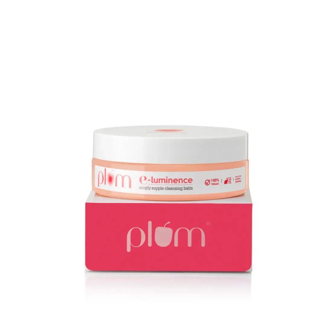 Plum E-Luminence Simply Supple Cleansing Balm, Face, Lip & Eye Waterproof Makeup Remover, Non-drying 90g