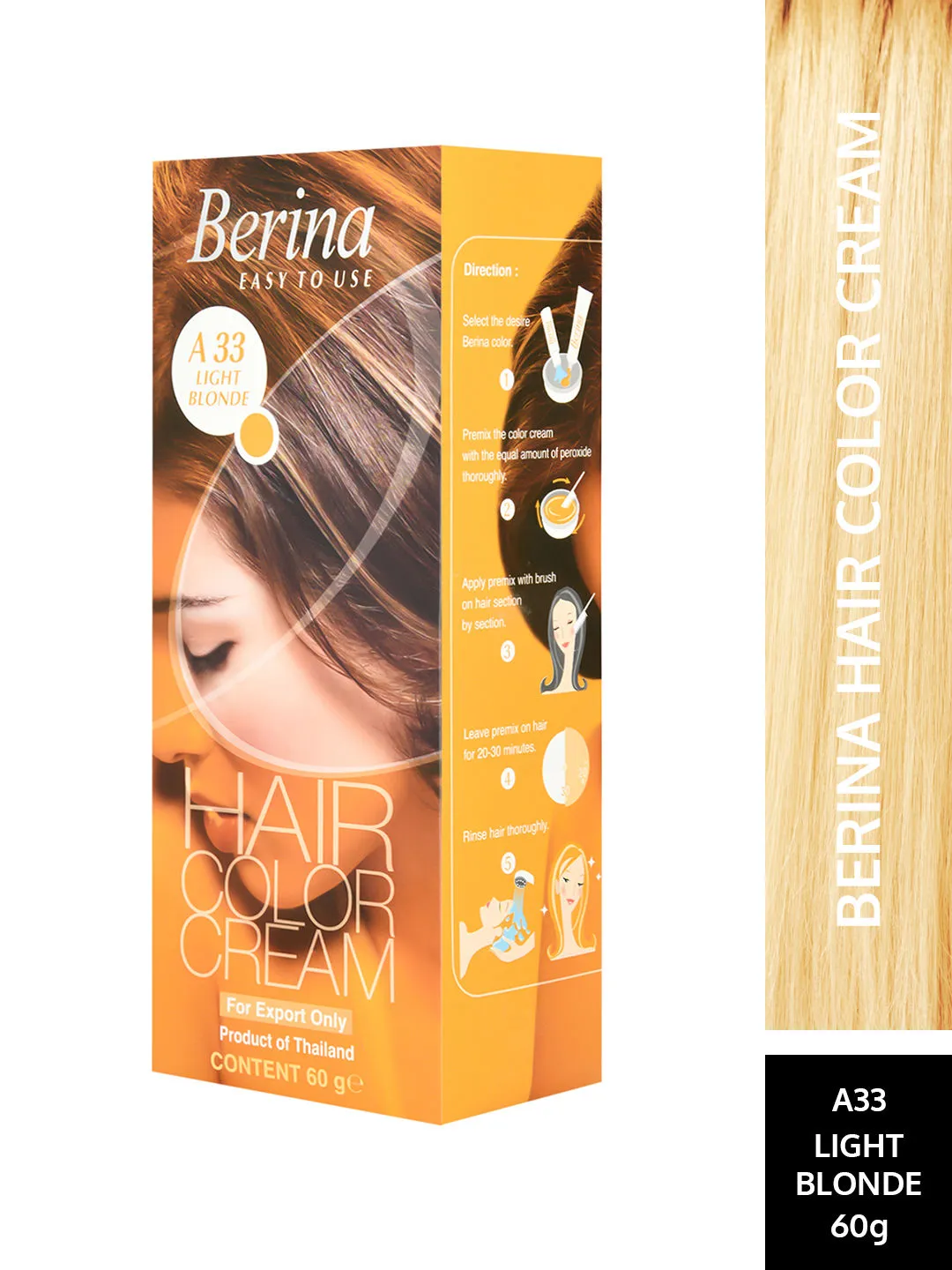 Berina Hair Color Cream - Light Blonde