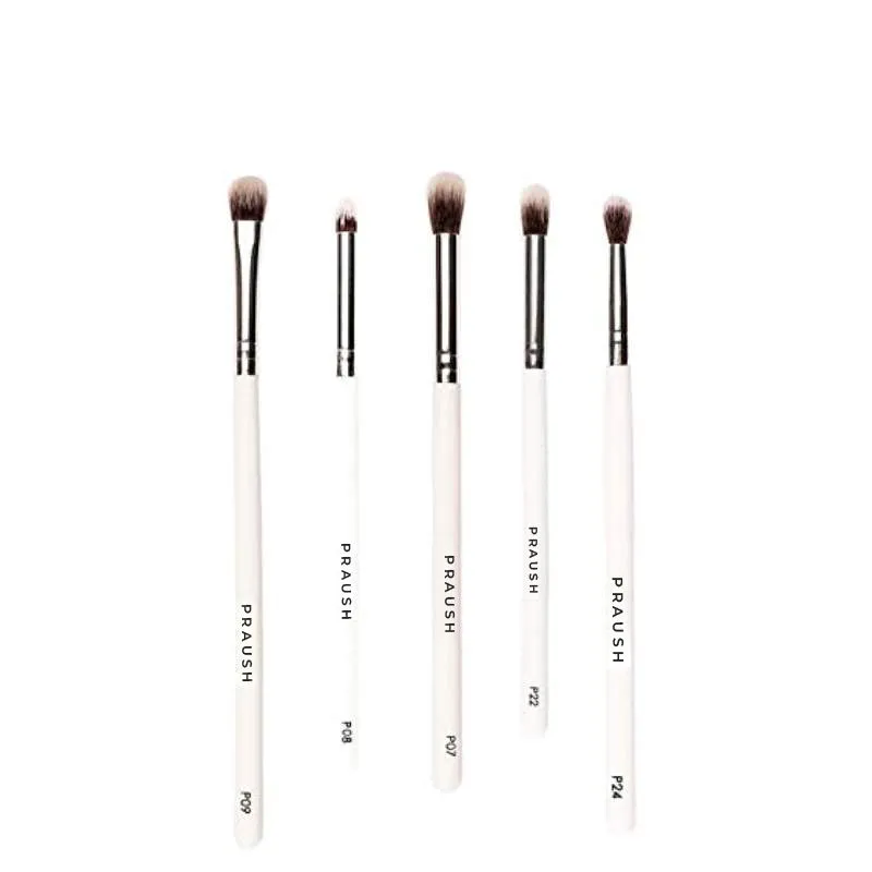 Praush (Formerly Plume) Professional Blending Eye Brushes Set - 5 Pcs