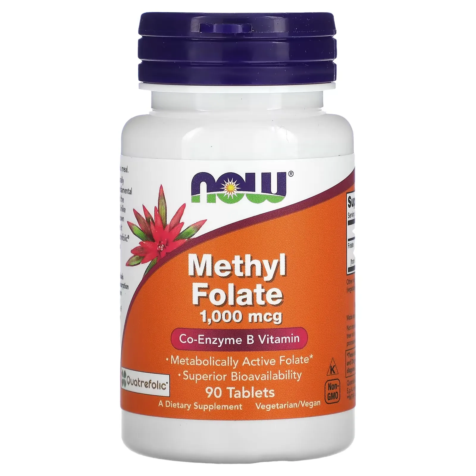 Methyl Folate, 1,000 mcg, 90 Tablets