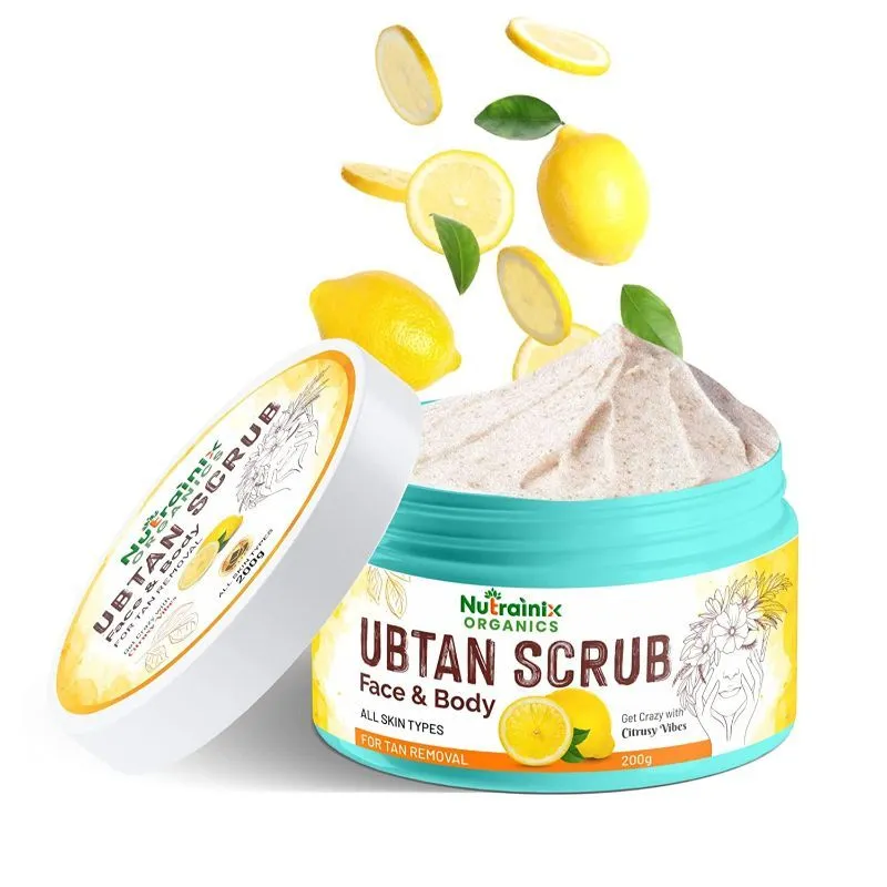 Nutrainix Organics Ubtan Body Polishing Scrub Reduces Cellulite And Tan Removal For Face & Body