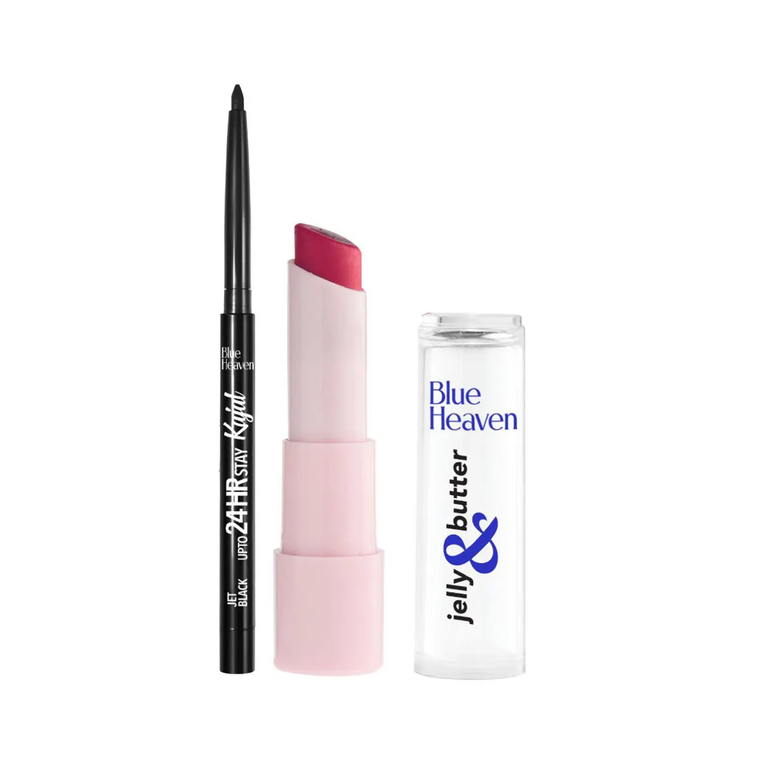 Blue Heaven Lip Balm & Kajal Combo - Pink Rose