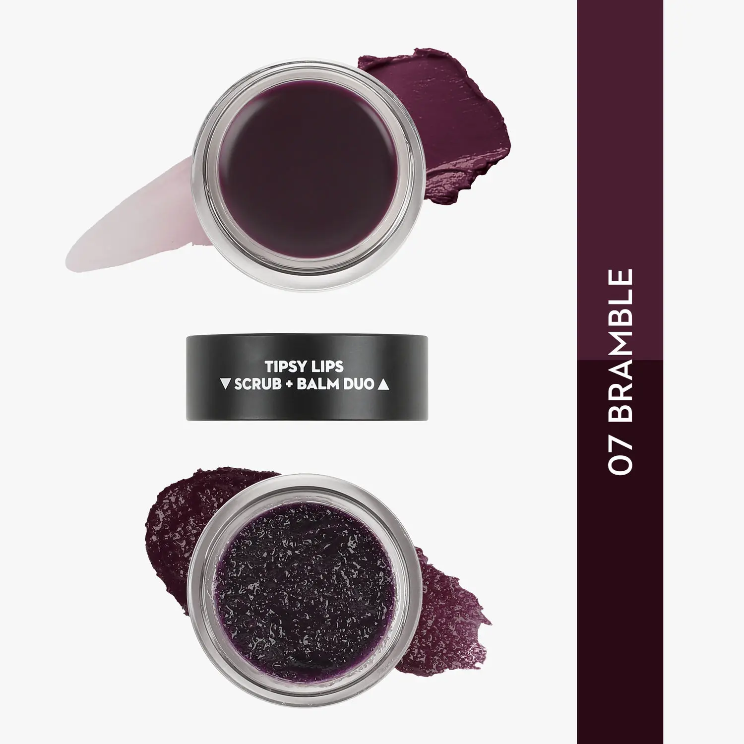 SUGAR Cosmetics Tipsy Lips Scrub + Balm Duo - 07 Bramble (Citrusy & Fresh)