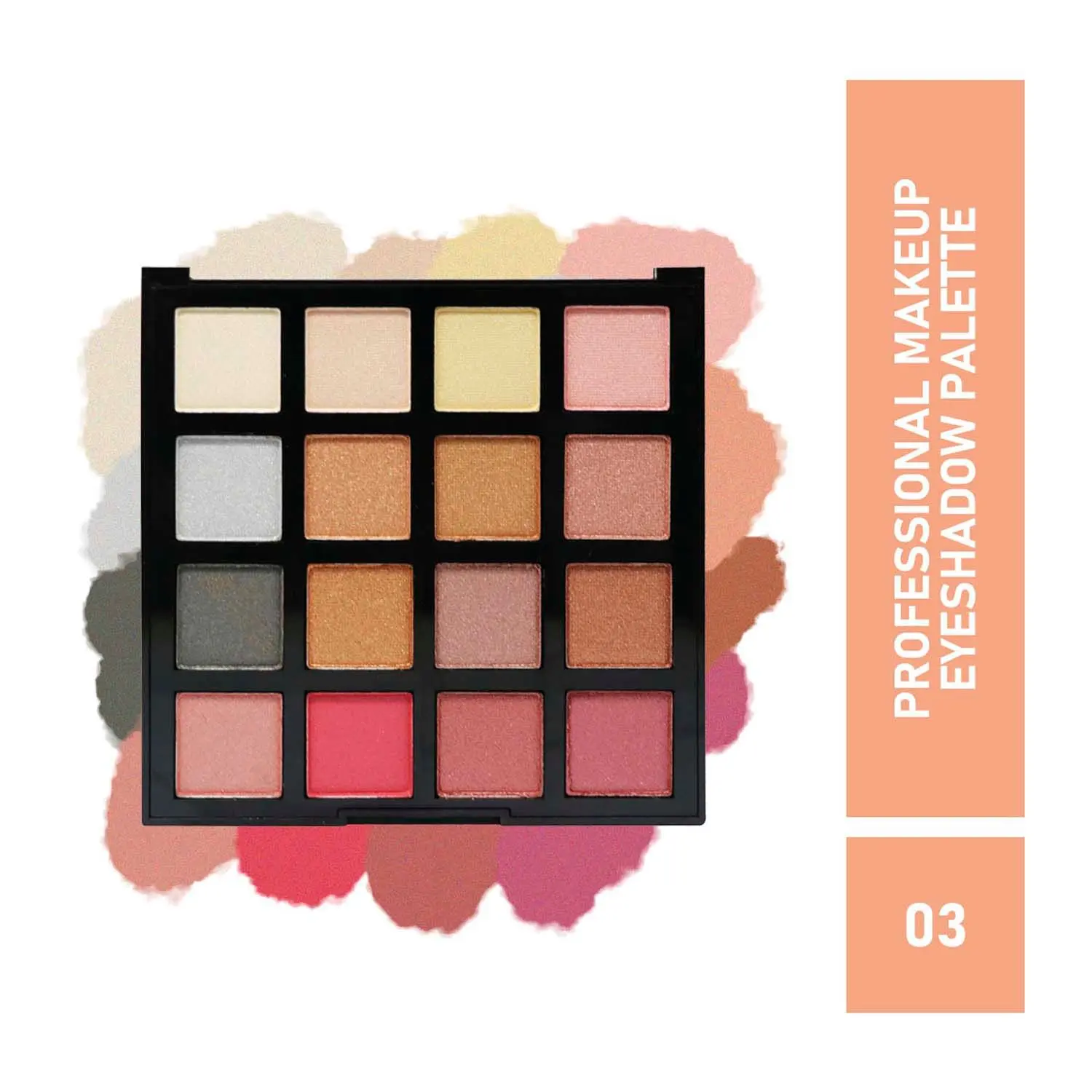 Half N Half Professional Makeup kit, 16 Colours Eyeshadow Palette, Multicolor-03 (18g)