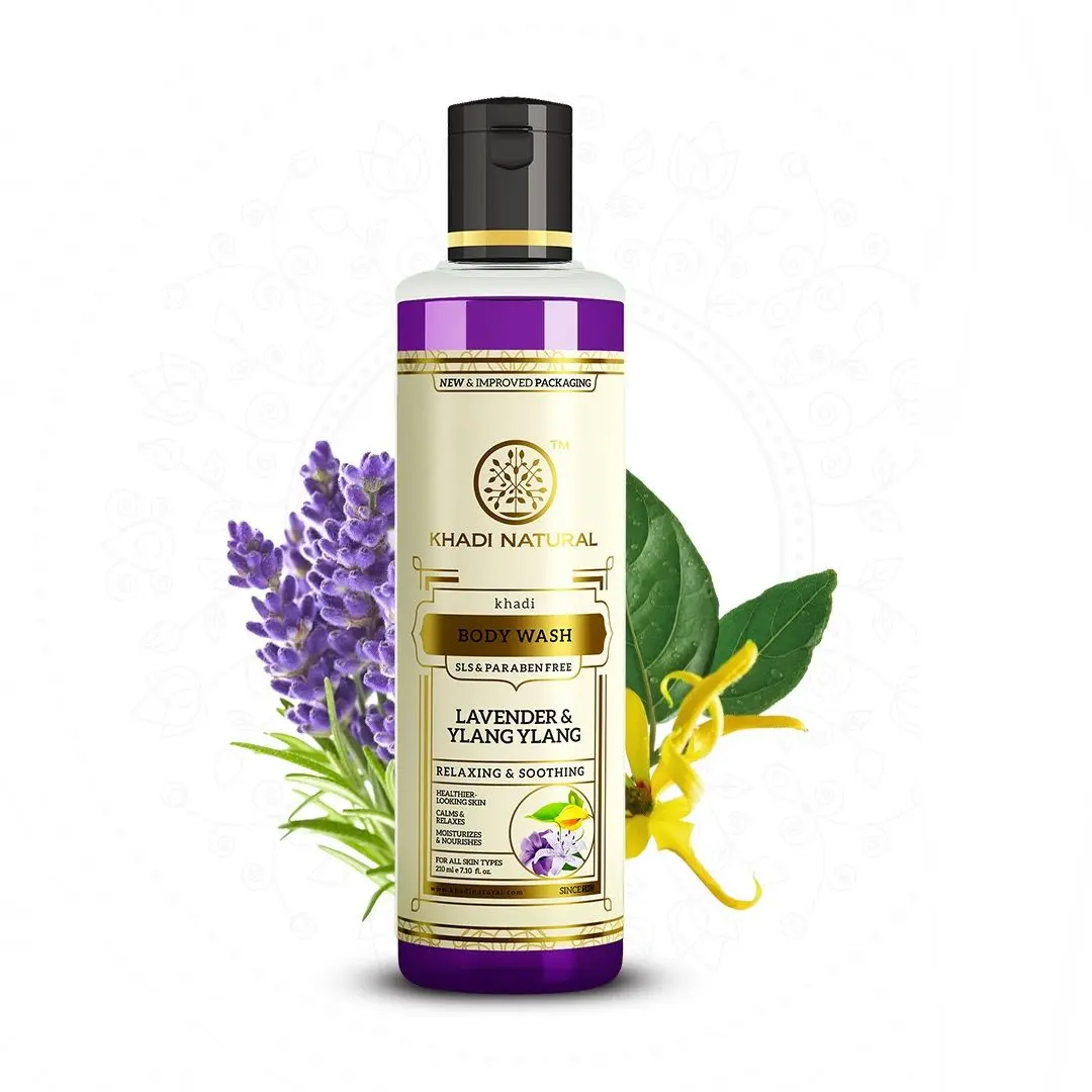 Khadi Natural Lavender & Ylang Ylang Body Wash| SLS & Paraben Free - (210ml)