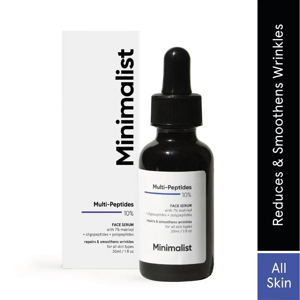 Minimalist Multi Peptides Face Serum for Anti Aging & Collagen Booster with Matrixyl 3000 & Bio-placenta, 30ml