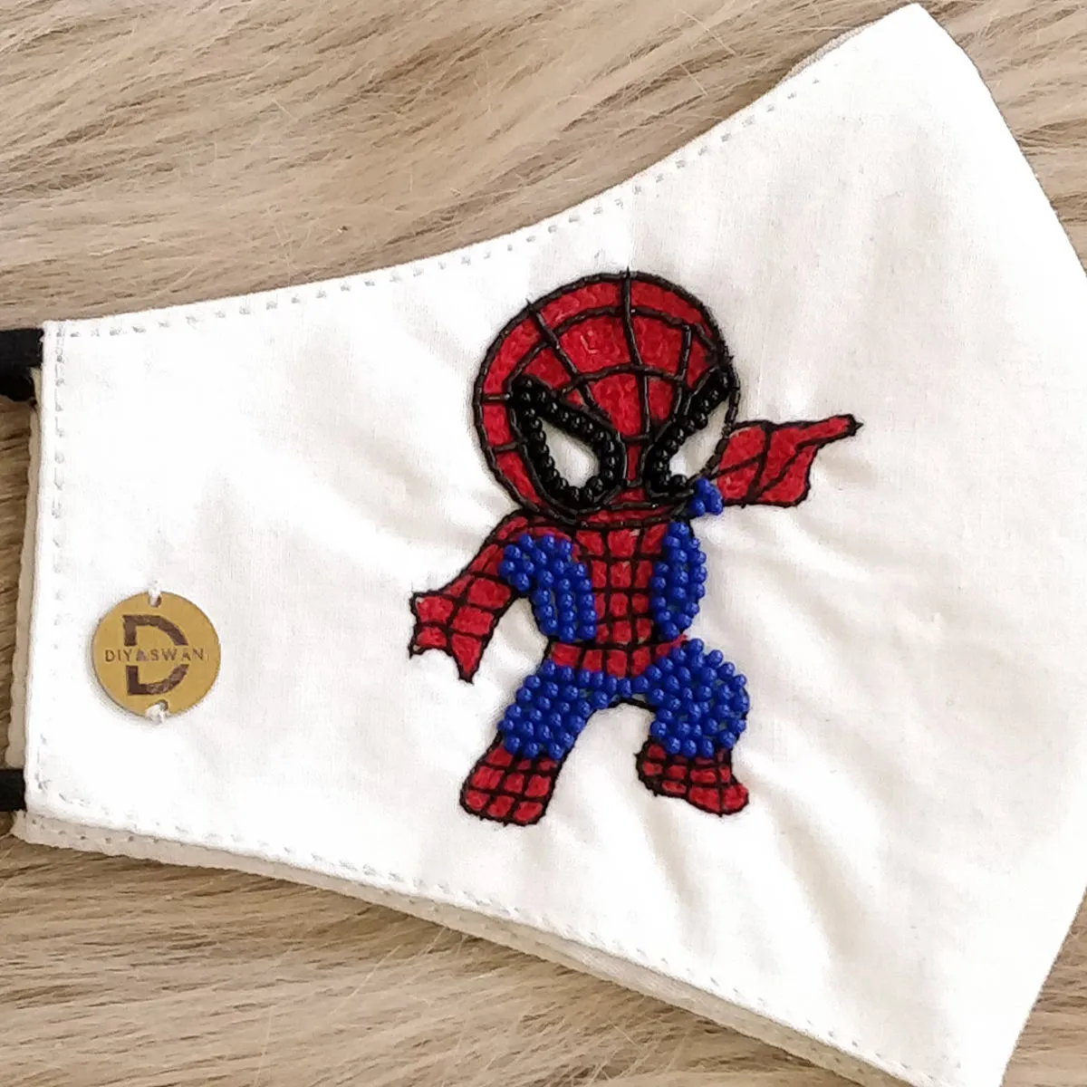 Diya Aswani White Spider Man Mask