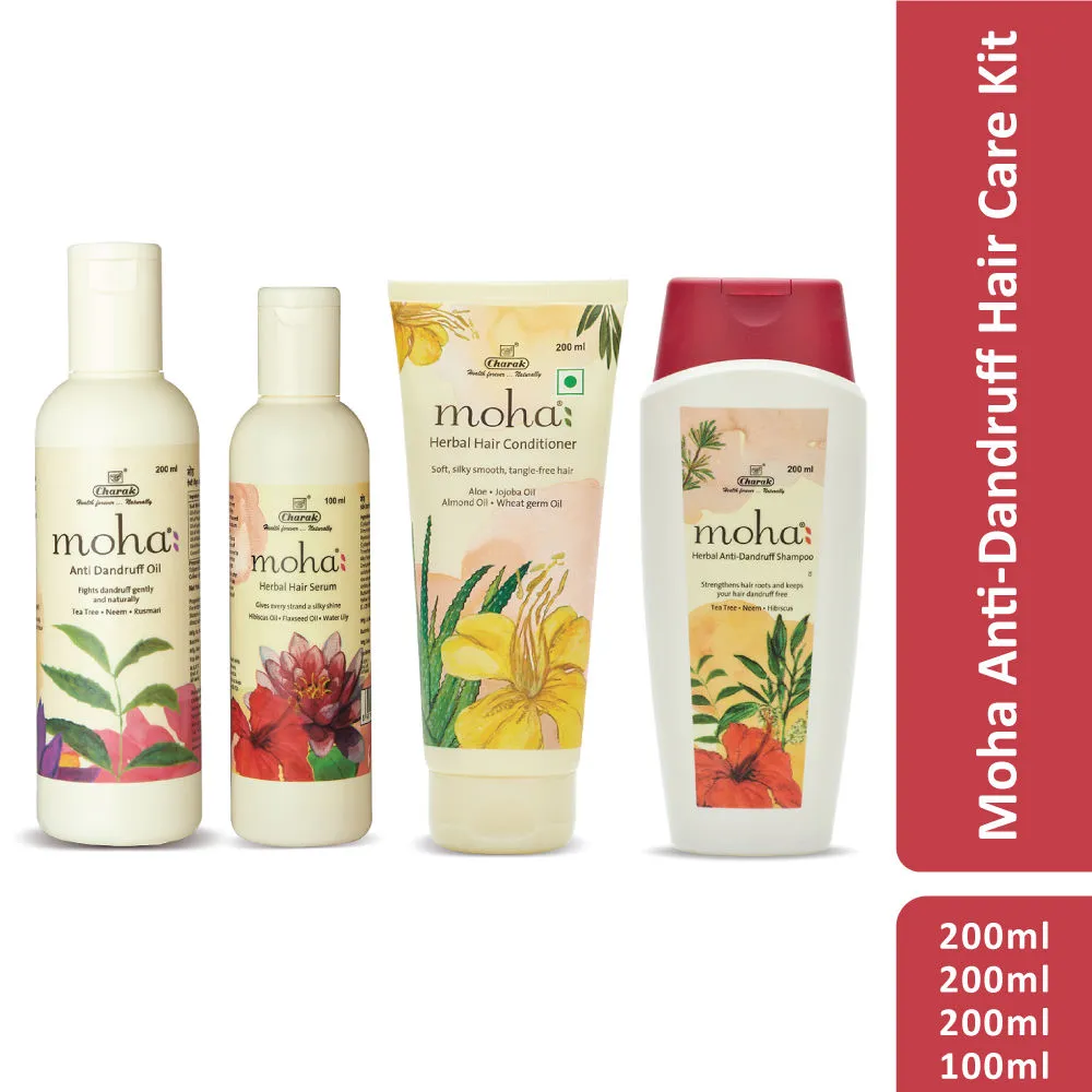 Moha Anti-Dandruff Hair Care Kit - Serum + Oil+ Shampoo + Conditioner