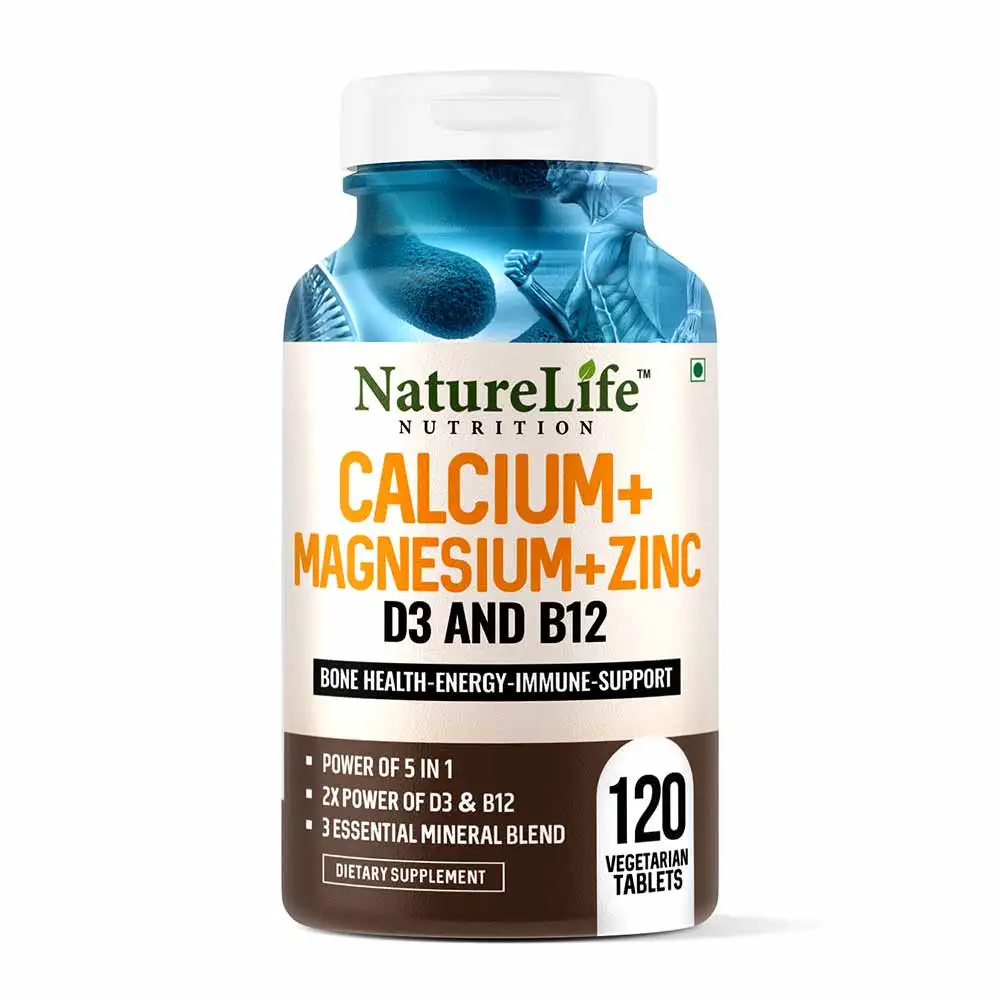 NatureLife Nutrition Calcium+Magnesium+Zinc D3 & B12,  120 tablet(s)  Unflavoured