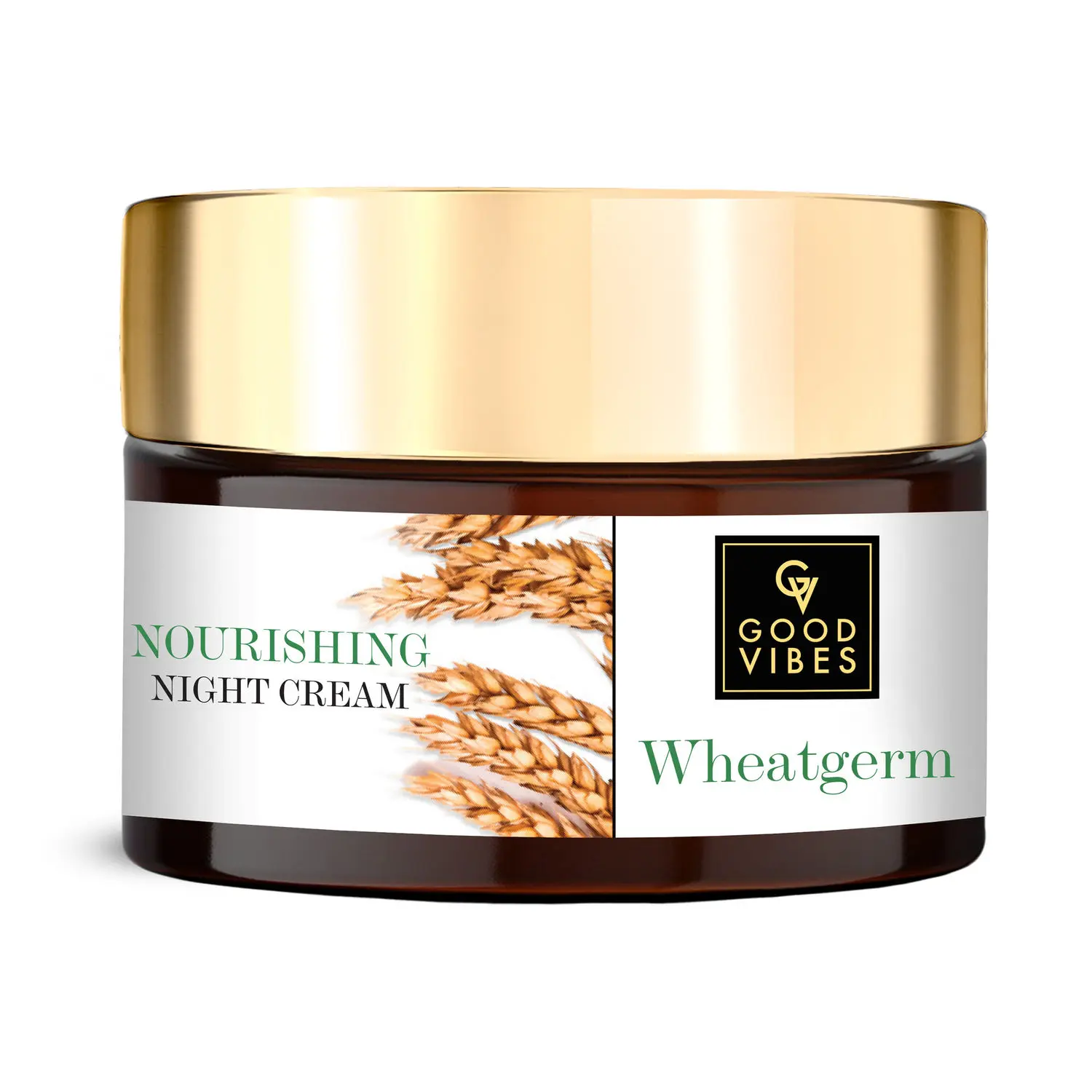 Good Vibes Wheatgerm Nourishing Night Cream | Anti-Inflammatory, Heals Scars | With Almond Oil | Np Parabens, No Sulphates, No Mineral Oil (100 g)