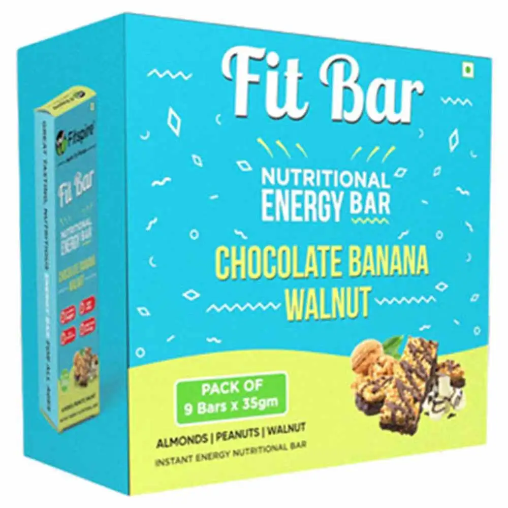 Fitspire Nutritional Energy Fit Bar,  1 bar(s)  Chocolate Banana Walnut Pack of 9