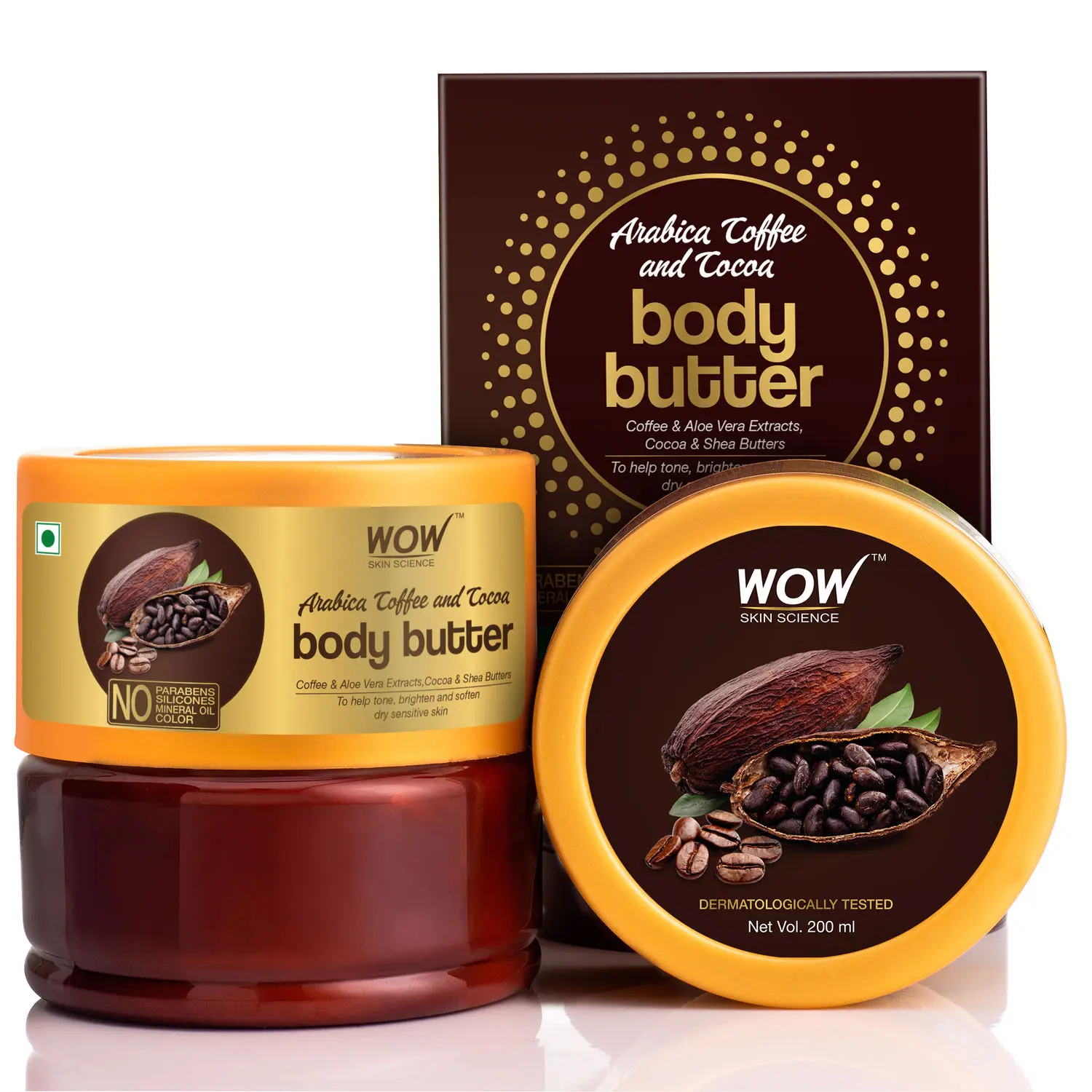 WOW Skin Science Arabica Coffee And Cocoa Body Butter (200 ml)