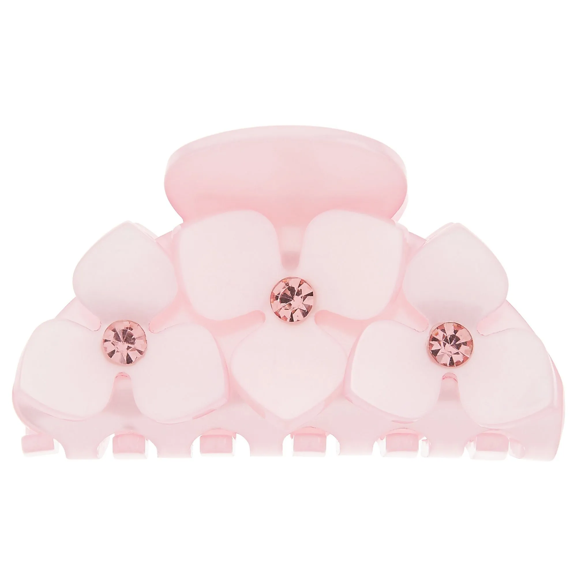 Accessorize London Crystal Flower Bulldog Hair Clip