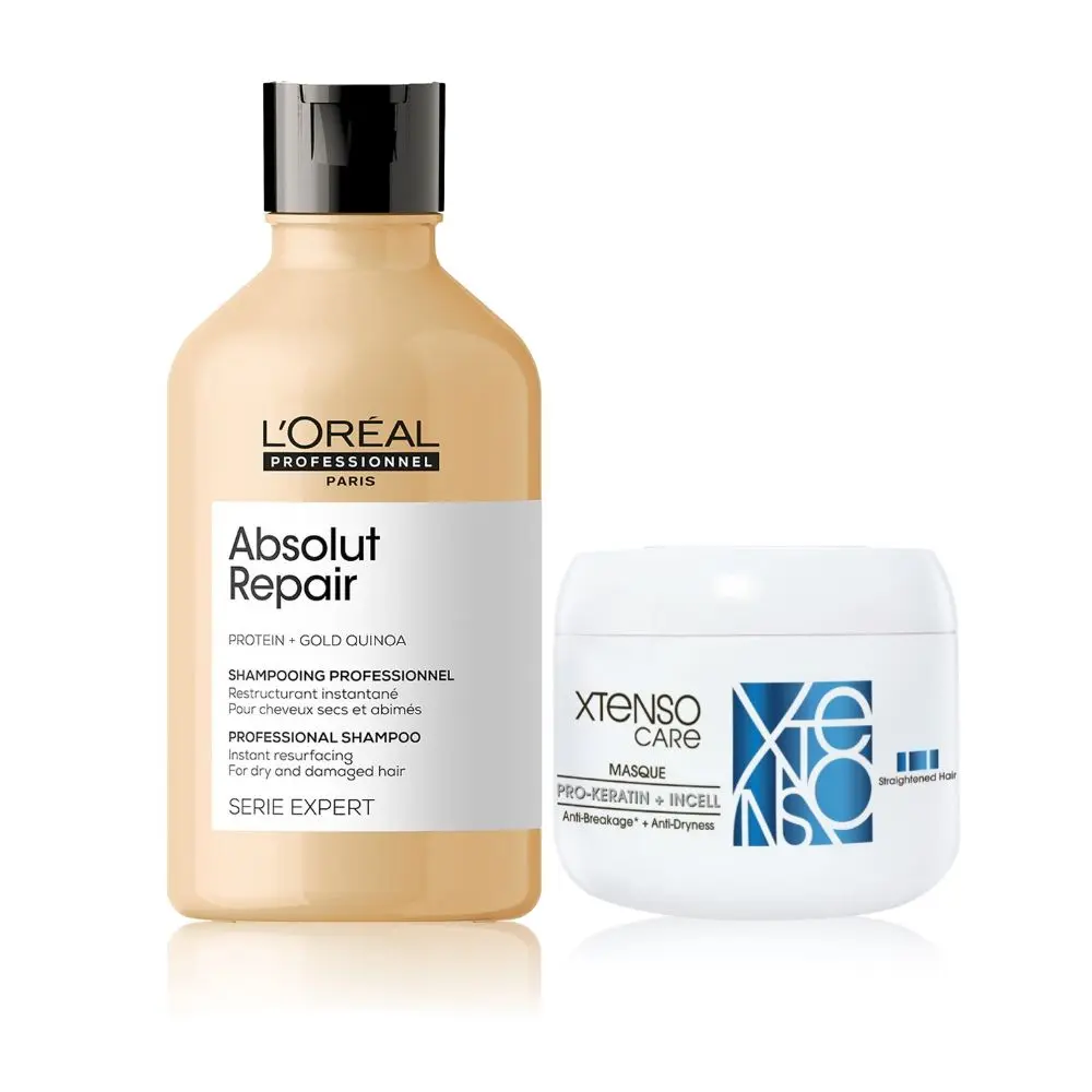 L'Oreal Professionnel Serie Expert Absolut Repair Shampoo + Xtenso Care Mask (300ml + 250 gm)