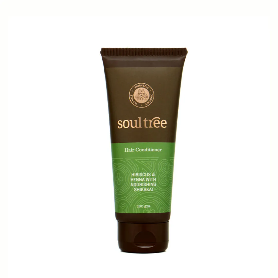 SoulTree Hibiscus Hair Conditioner with Henna & Nourishing Shikakai