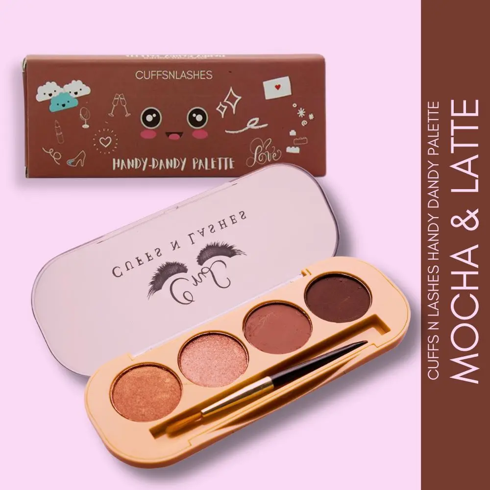 Cuffs N Lashes Handy-Dandy Eyeshadow Palette, Mocha & Latte