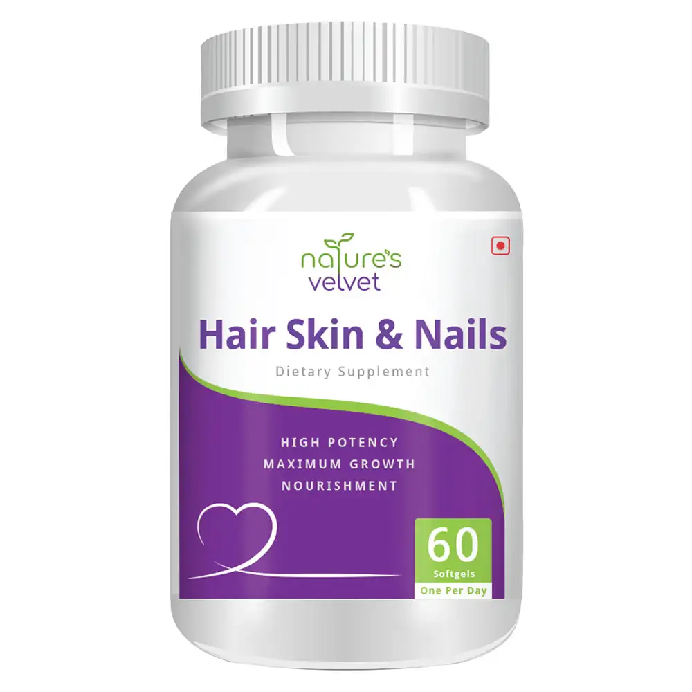 Natures Velvet Hair Skin and Nails,  60 softgels  Unflavoured