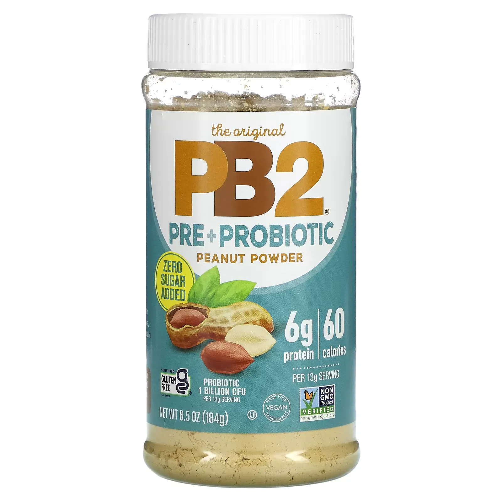 The Original PB2, Pre + Probiotic Peanut Powder, 6.5 oz (184 g)