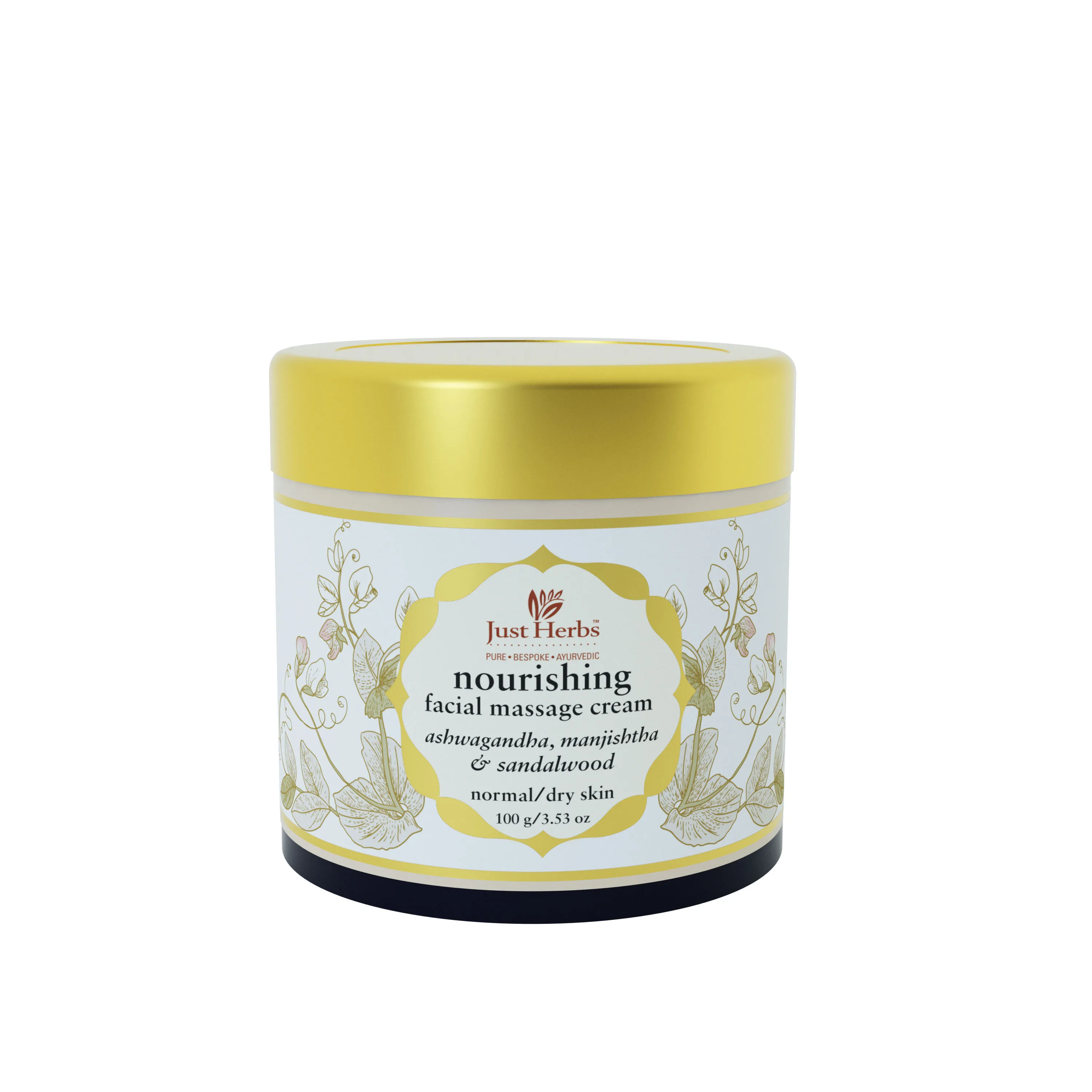 Just Herbs Nourishing Facial Massage Cream for Normal and Dry Skin