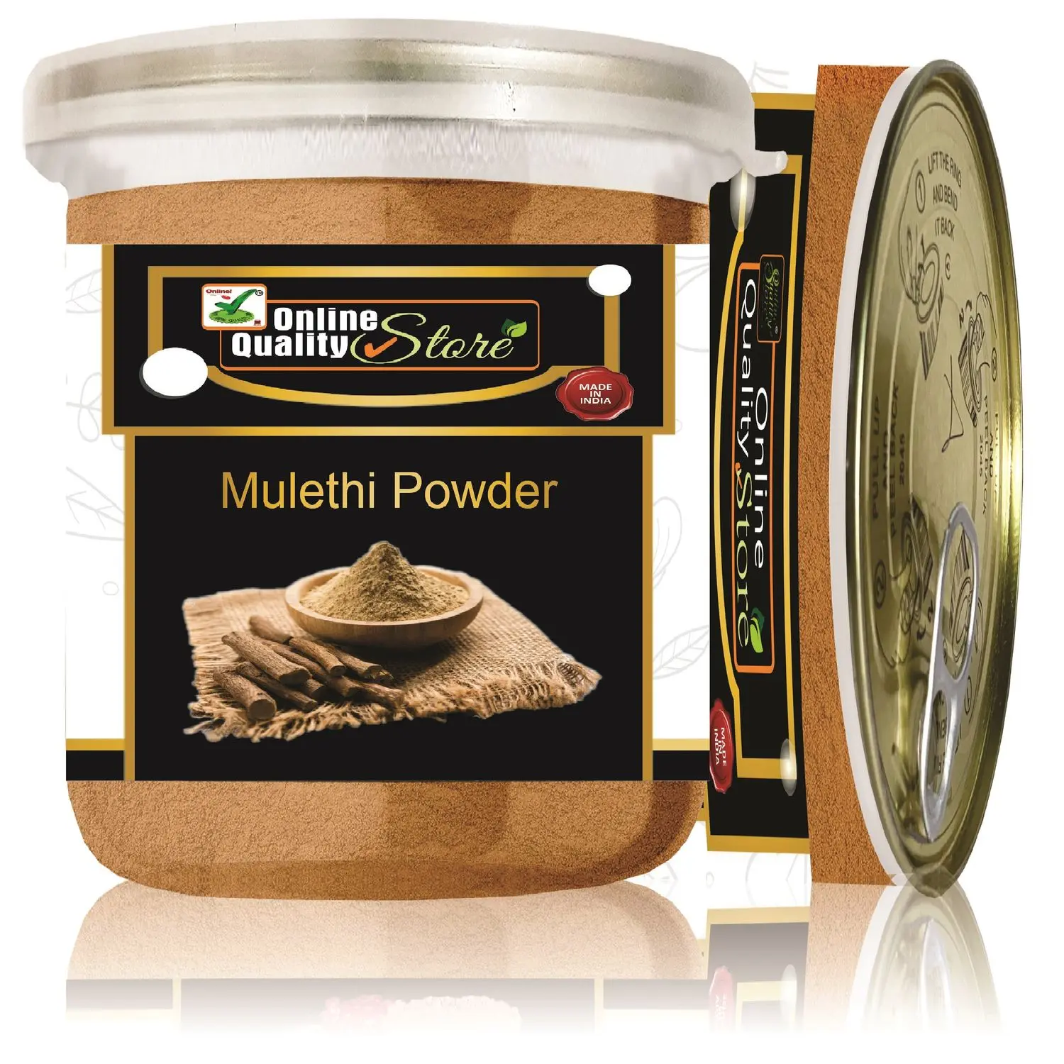 Online Quality Store Jar Licorice (Mulethi) Powder_150g | All Natural Mulethi Powder | Organic Licorice Root Powder | (Glycyrrhiza Glabra/Mulethi) - Yashtimadhu{Jar_Mulethi_powder_150g}