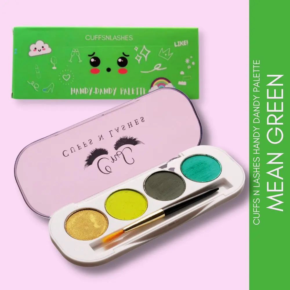 Cuffs N Lashes Handy-Dandy Eyeshadow Palette, Mean Green