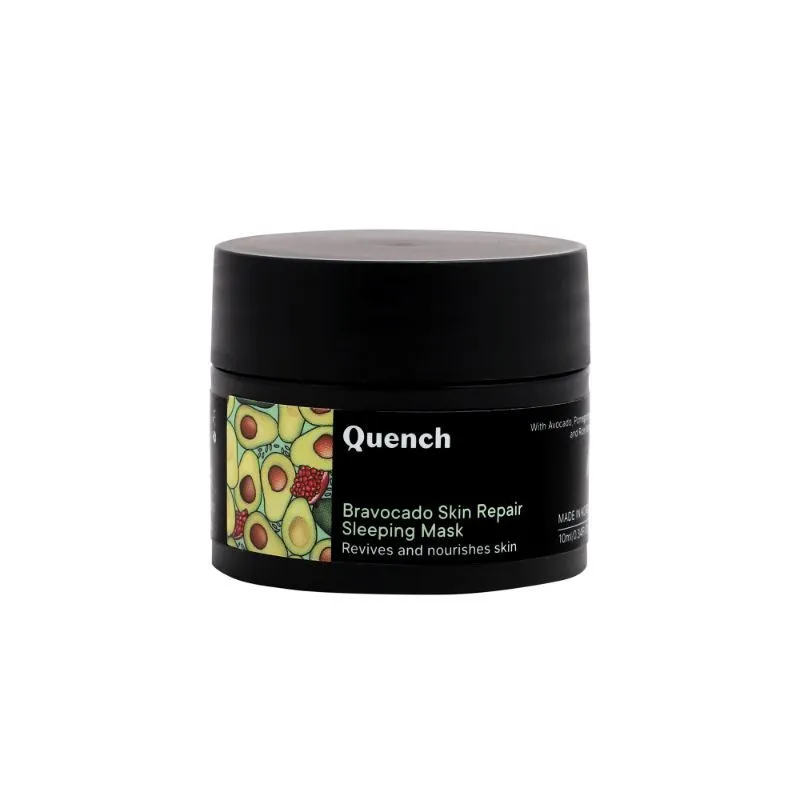 Quench Bravocado Skin Repairing Sleeping Mask, Mini, Dark Spots, Fine Lines And Wrinkles,