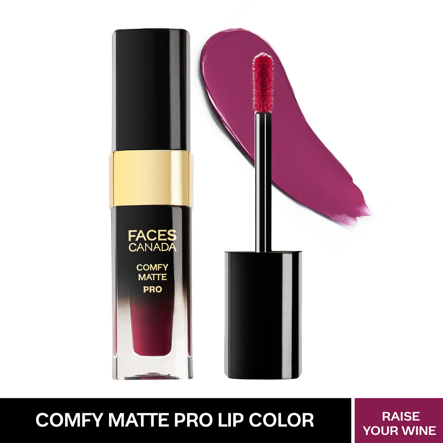 Faces Canada COMFY MATTE PRO LIP COLOR | Upto 10hrs stay |No Alcohol, No Dryness | Raise your wine 03 | 5.5 ml