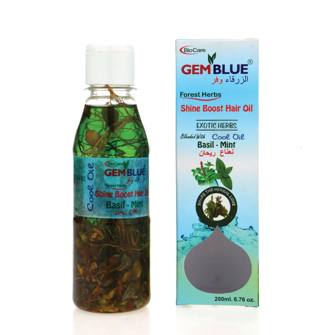 GEMBLUE BioCare Hair oil Basil- Mint-200ml