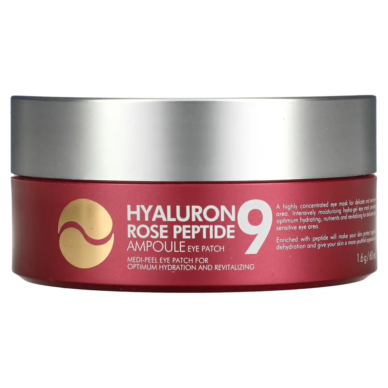 Hyaluron Rose Peptide 9, Ampoule Eye Patch, 60 Patches, 1.6 g Each