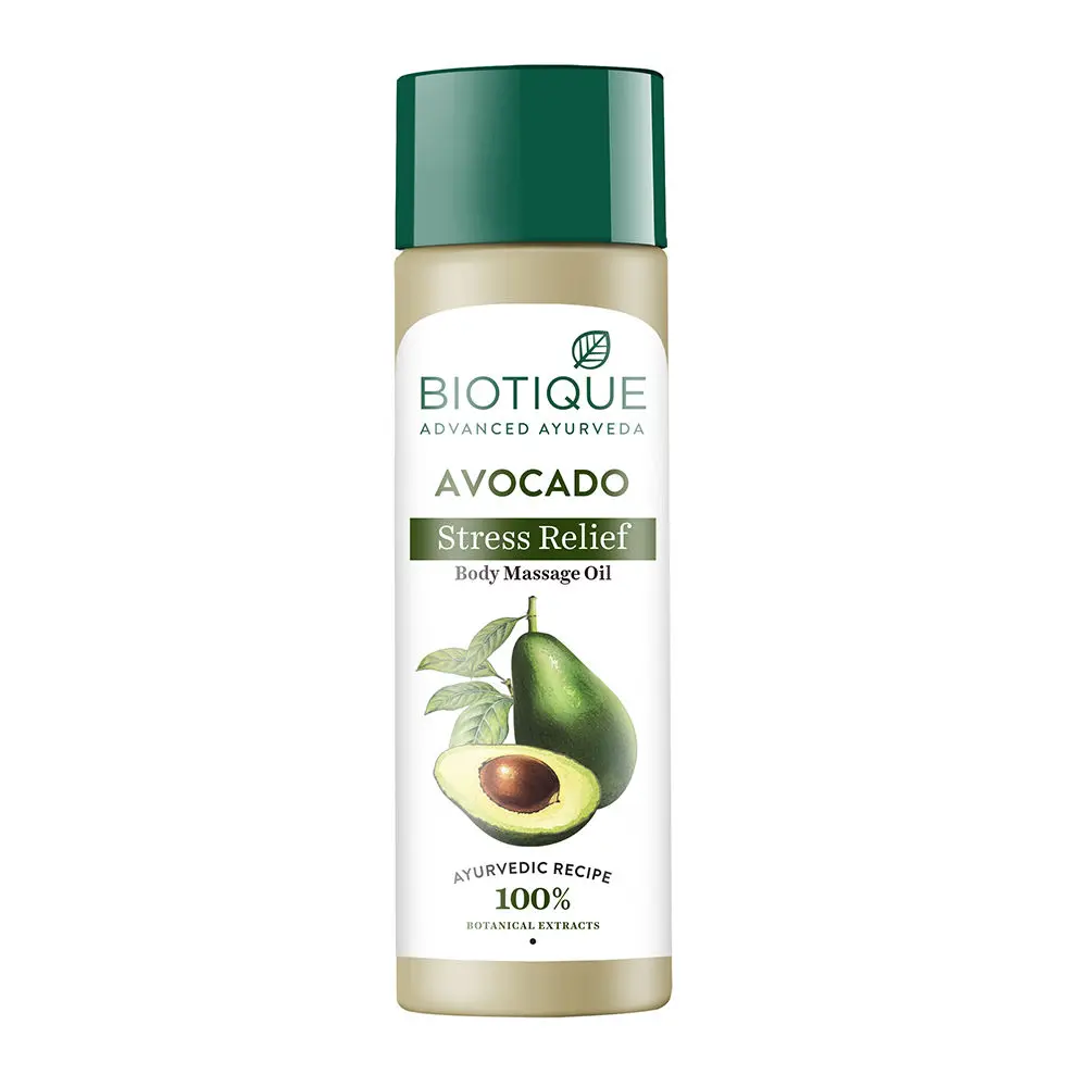 Biotique Avocado Stress Relief Body Massage Oil (200 ml)