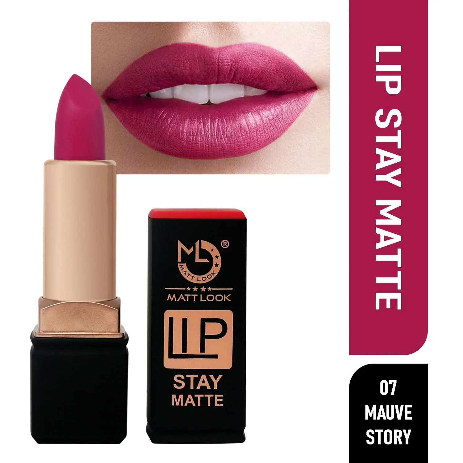 Mattlook Stay Matte Lipstick, Mauve-Story (3.5gm)