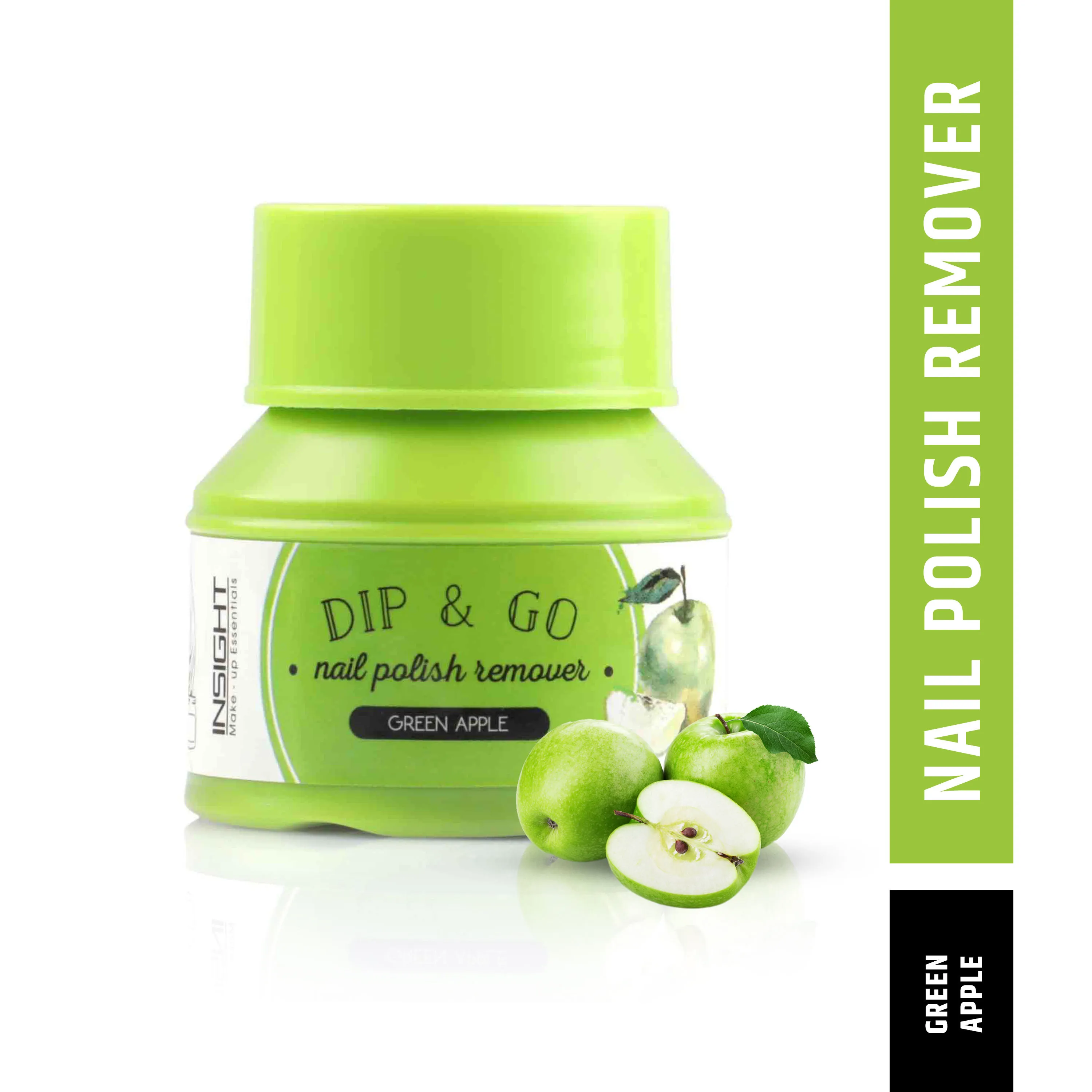 Insight Cosmetics Dip And Go Nail Polish Remover - Green Apple