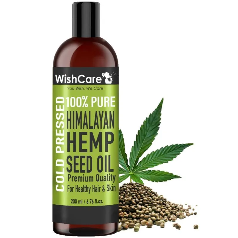 WishCare Pure Cold Pressed Himalayan Hemp Seed Oil