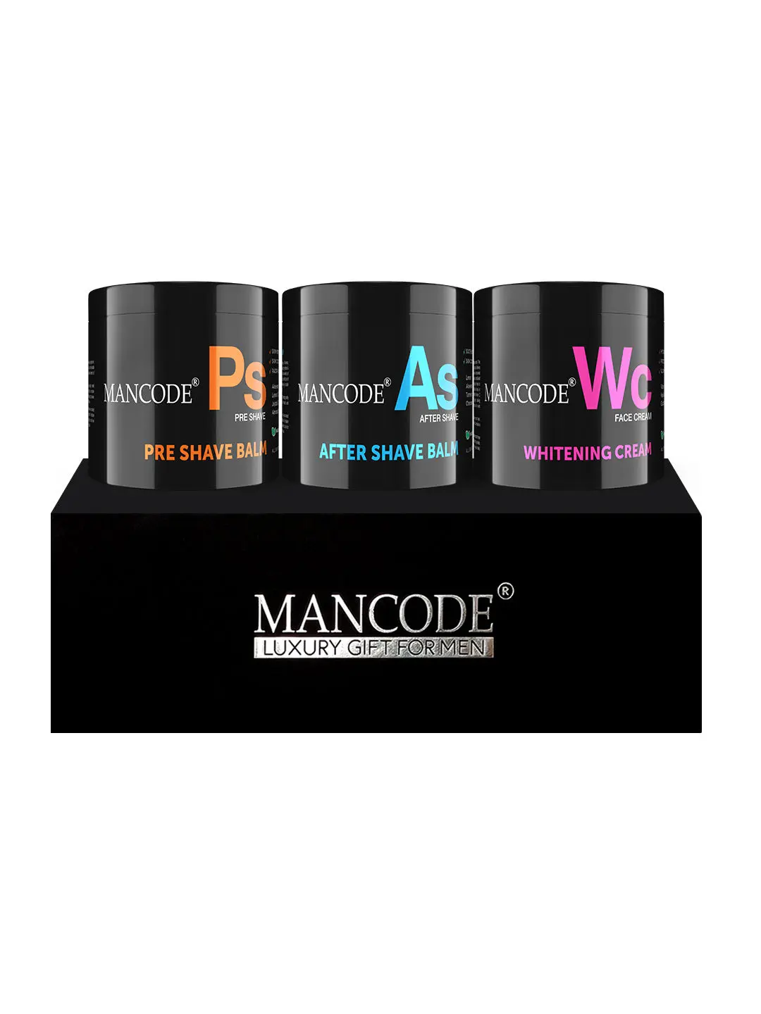 Mancode Gift Set for Men - Premium Luxury Shaving Essential Kit (Pre Shave Balm + After Shave Balm + Whitening Cream) Gift Set - 06