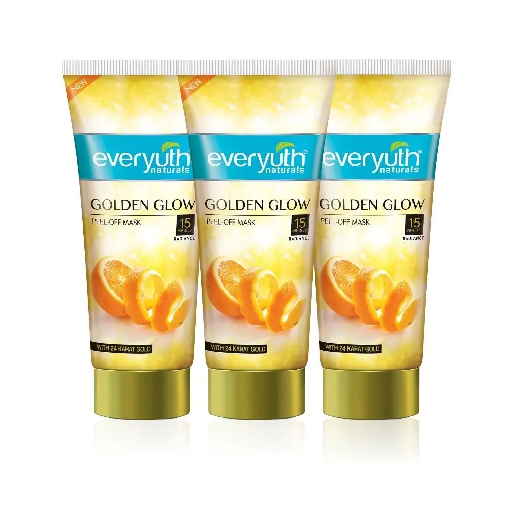 Everyuth Naturals Golden Glow Peel-off Mask with 24K Gold (90 g) - Pack of 3