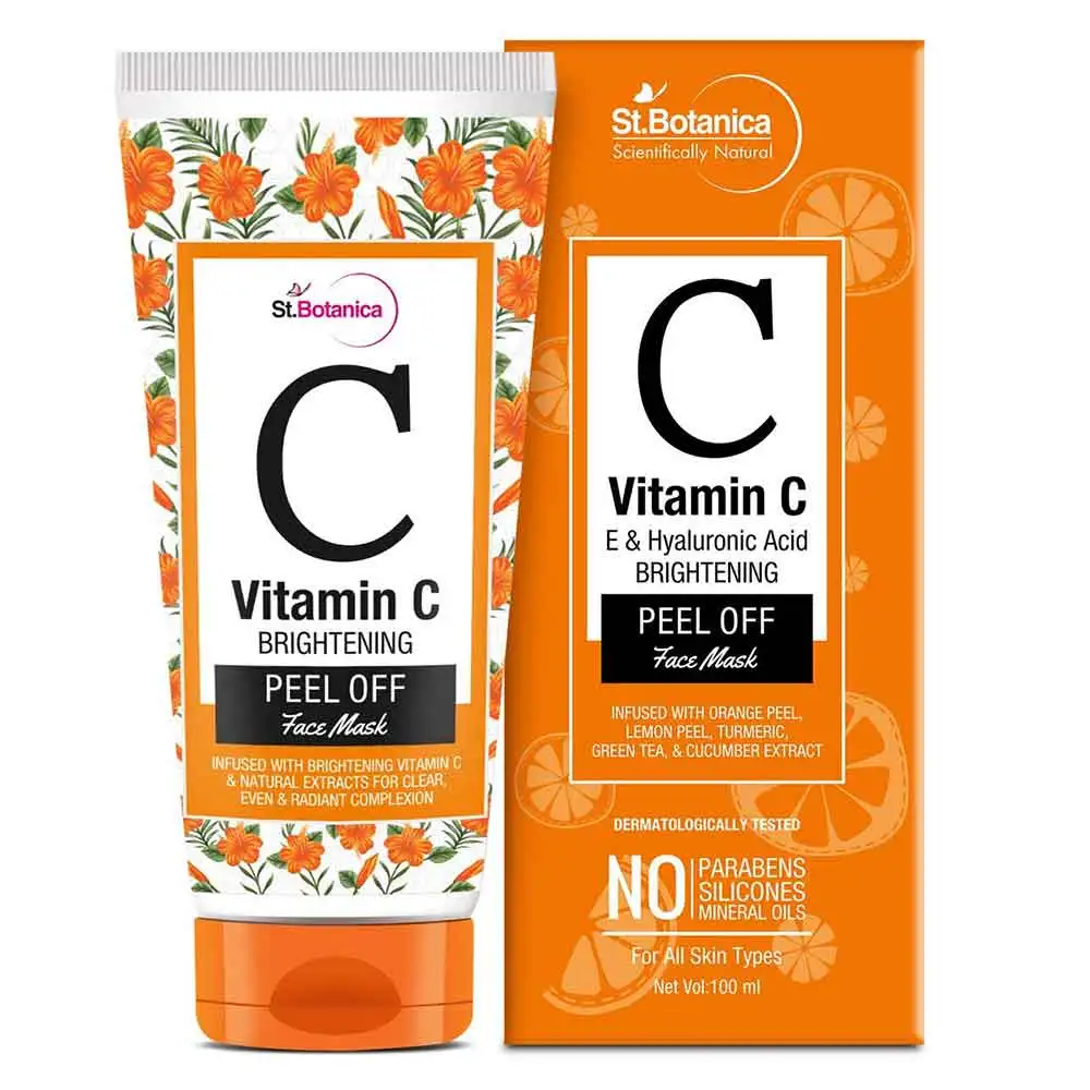 St.Botanica Vitamin C Brightening Acid Peel Off Face Mask,  100 g  for All Skin Types