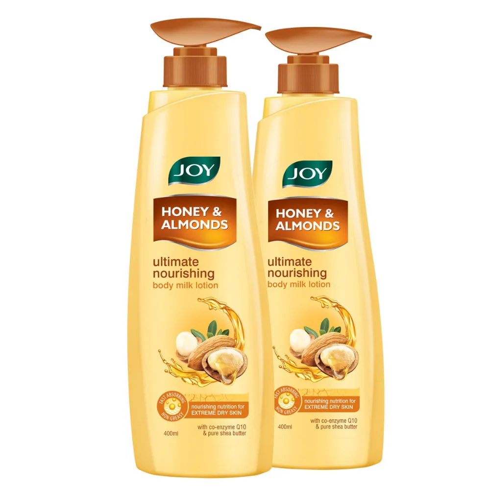 Joy Honey & Almonds Ultimate Nourishing Body Milk Lotion - Pack of 2