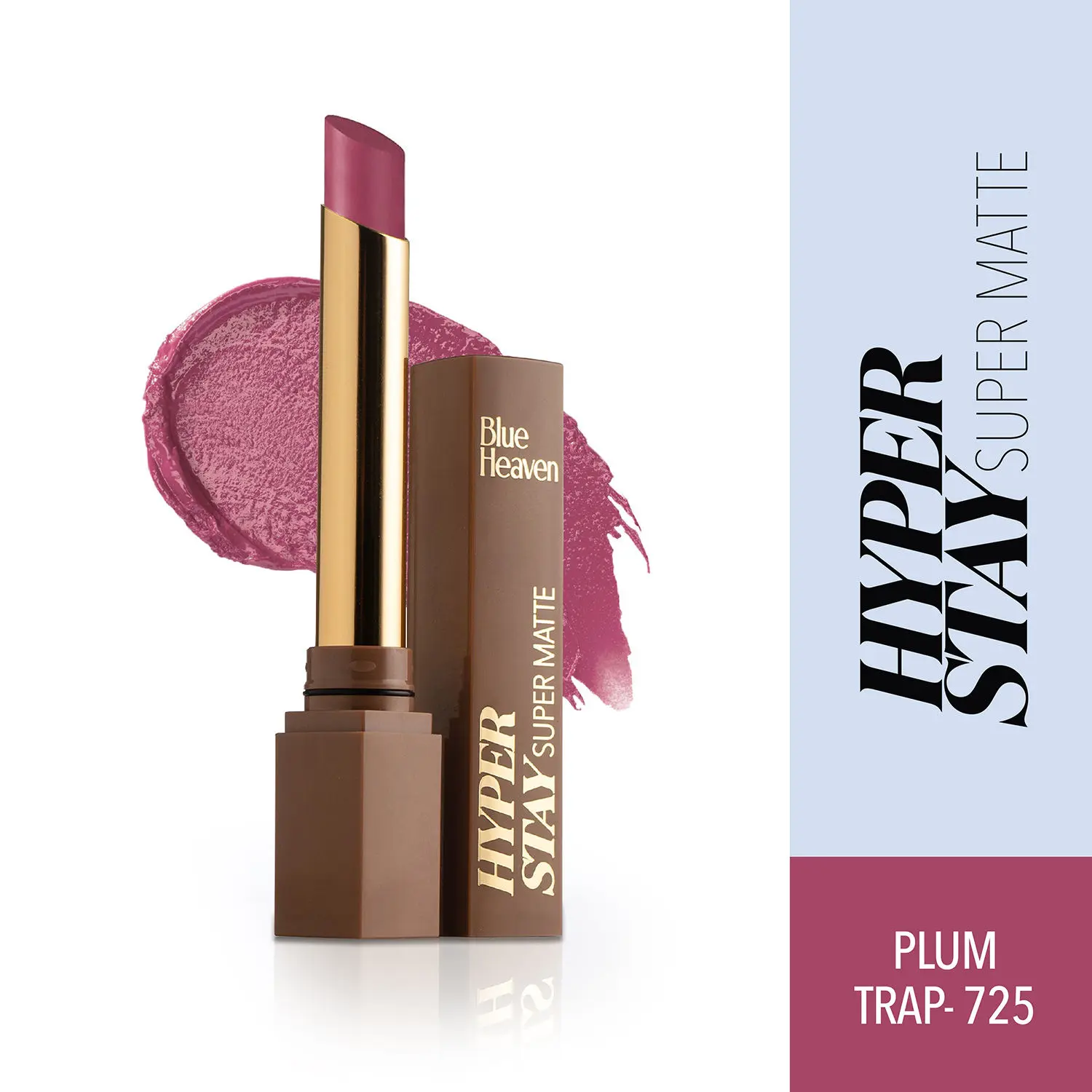 Blue Heaven Hyperstay Super Matte Lipstick, Plum Trap, 725 (2.2 g)