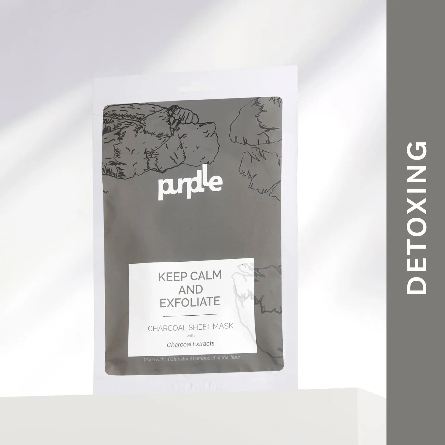 Purplle Keep Calm And Exfoliate Charcoal Sheet Mask with Charcoal Extracts (20 ml)