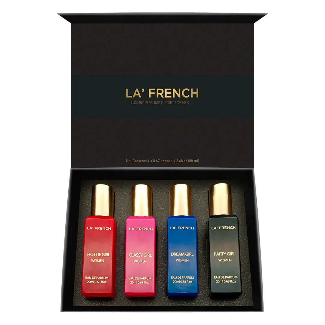 La French Party Girl |Dream Girl |Classy Girl |Hottie Girl Perfume Gift Set for Women- 4 X 20ml