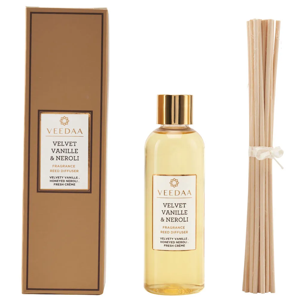 Veedaa Candles Velvet Vanille & Neroli Diffuser Oil Refill & Reeds Set