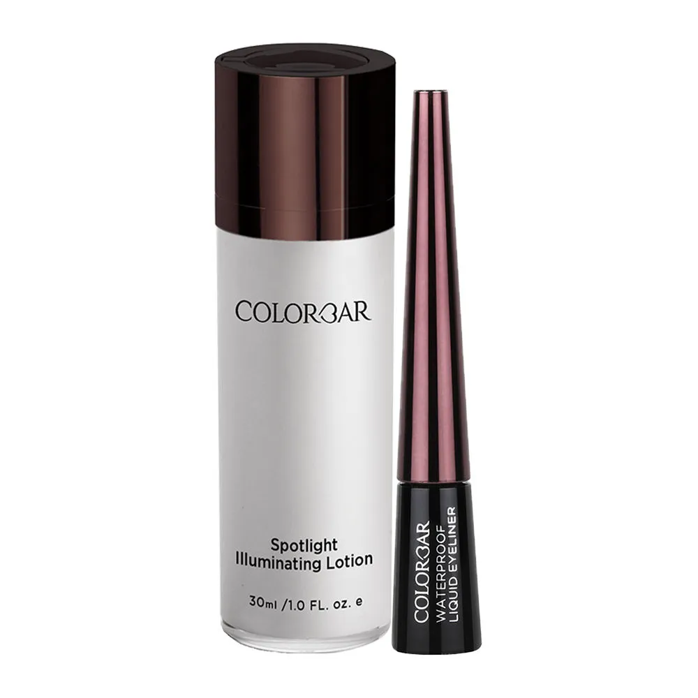 Colorbar Illuminating Lotion + Waterproof Liquid Eyeliner Combo