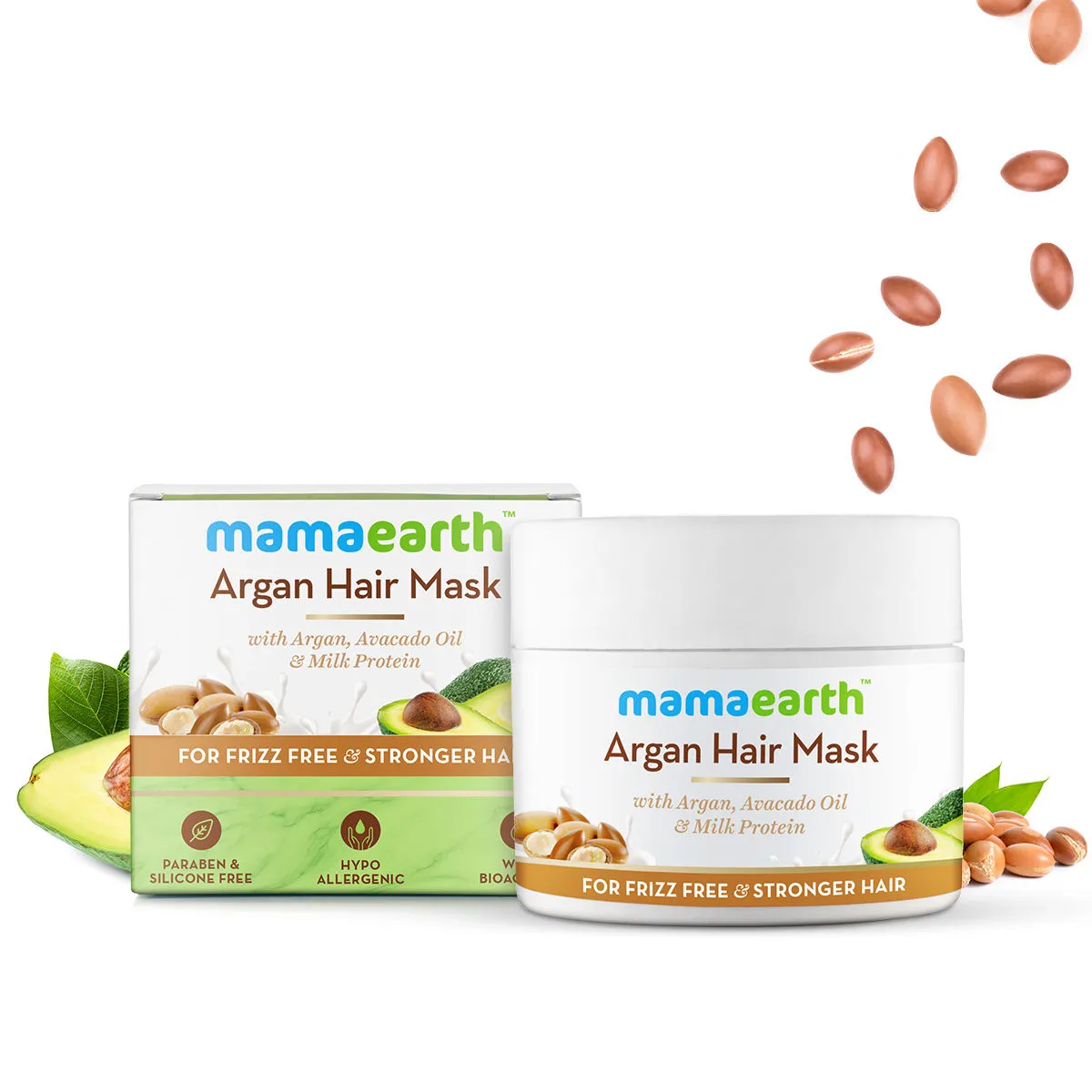 Mamaearth Argan Hair Mask With Argan, Avocado Oil & Milk Protein