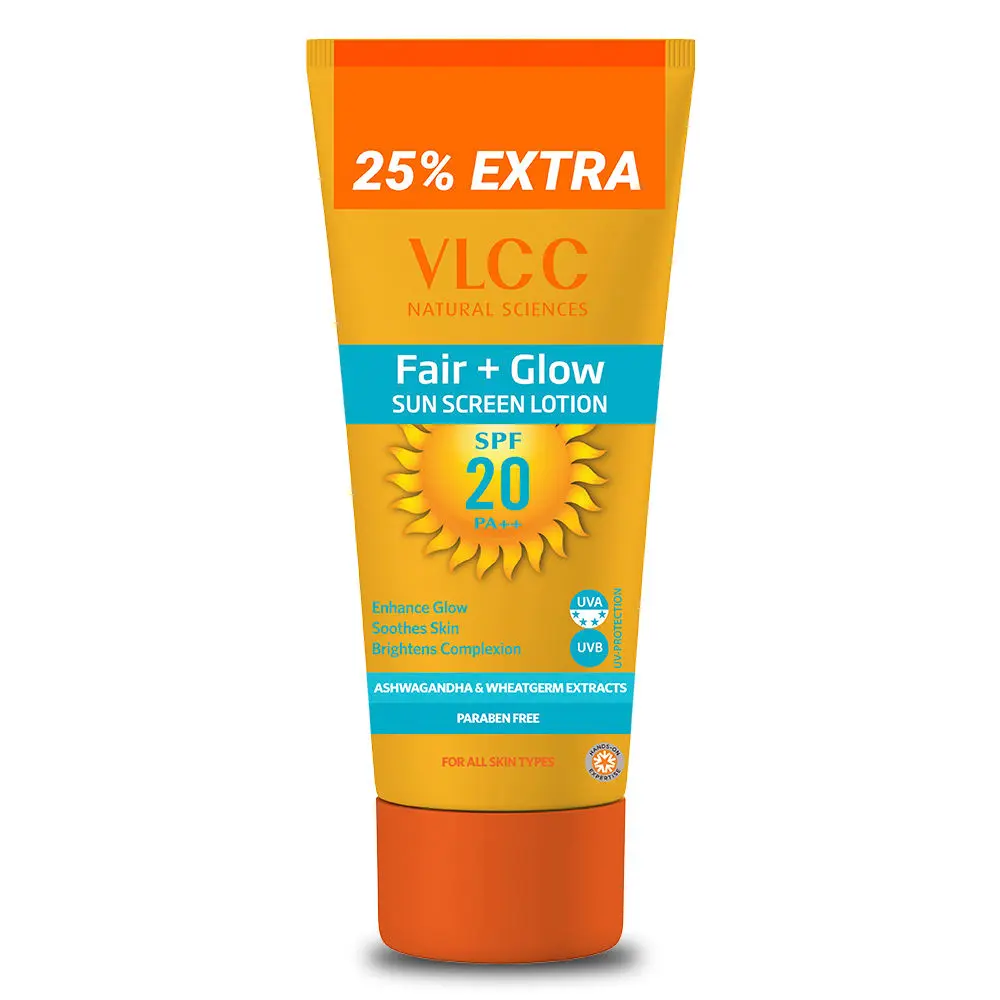 VLCC Fair+Glow Sun Screen Lotion SPF20 (125 ml)