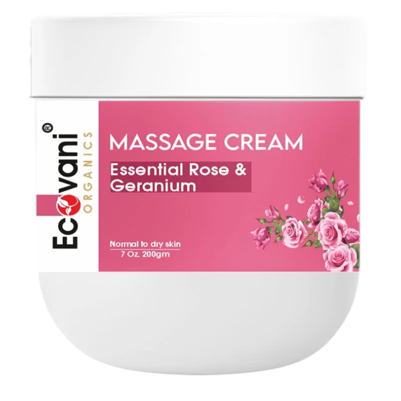 ECOVANI Essential Rose & Geranium Massage Cream