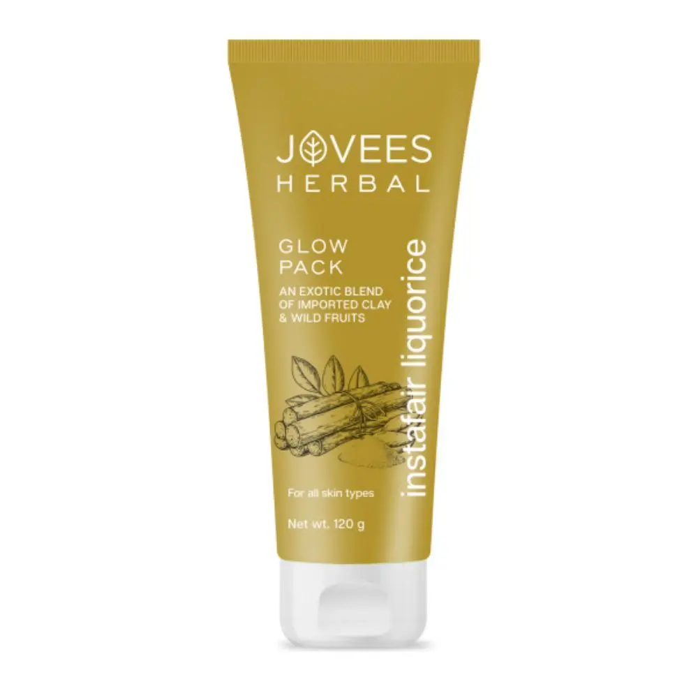 Jovees Herbal Insta Fair Liquorice Glow Pack For Brighter Glowing Skin, 120G | All Skin Types