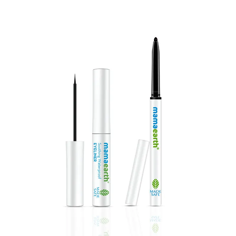 Mamaearth Intense Eyes Duo Waterproof Black Kajal + Waterproof Eyeliner