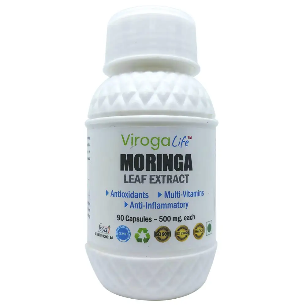 VirogaLife Moringa Leaf Extract Capsules,  90 capsules