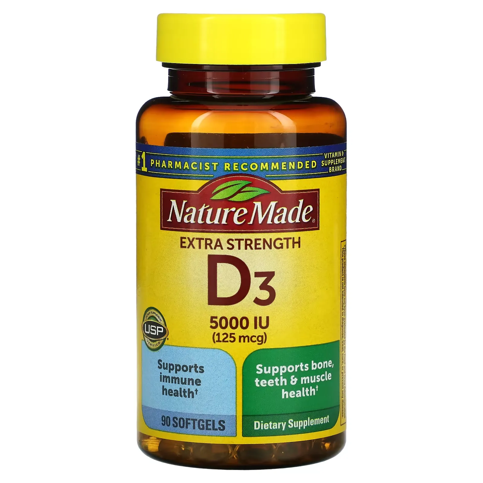 D3, Extra Strength, 125 mcg (5,000 IU), 90 Softgels